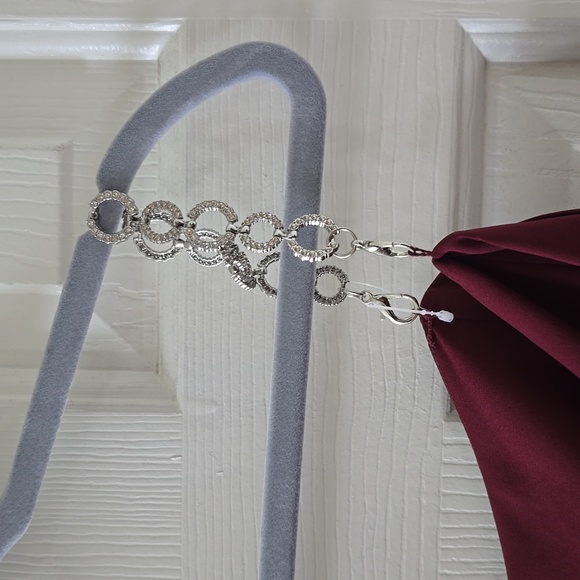 BOLD ELEMENTS BRAND WOMEN'S BURGUNDY LONG SLEEVE OFF THE SHOULDER TOP SIZE LARGE - Picture 5 of 16